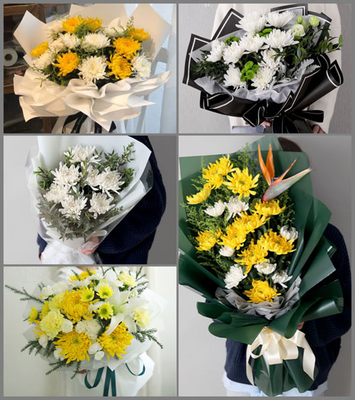 云南普洱西盟县岳宋乡白事花束代送